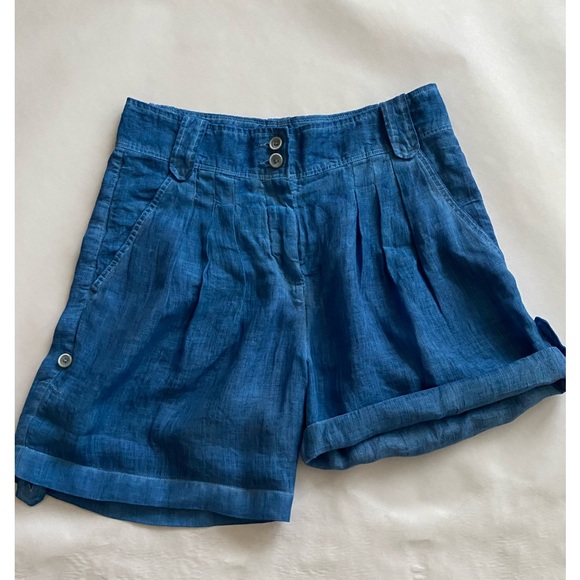 NWT Auth 120% LINO linen SHORTS/ Bermuda shorts sz S/6-8/ US-42 ITALY - Picture 3 of 15